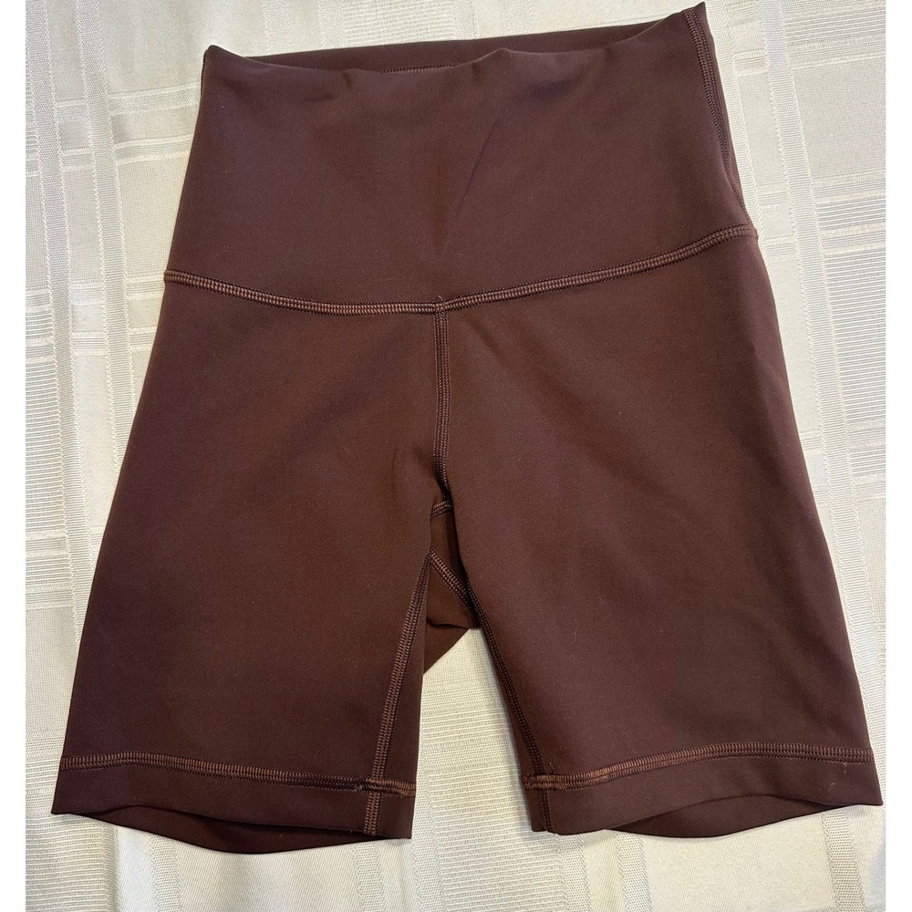 Lululemon Shorts Women 2 Java Align High-Rise 6" Biker Nulu LW7BESS